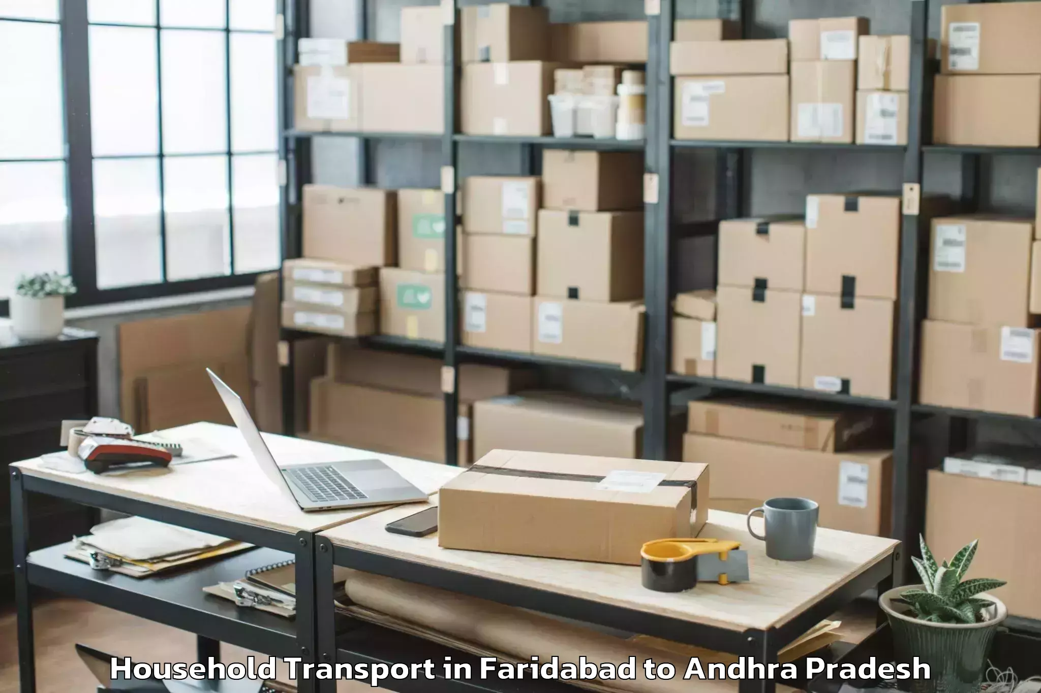 Trusted Faridabad to Peddavadugur Household Transport